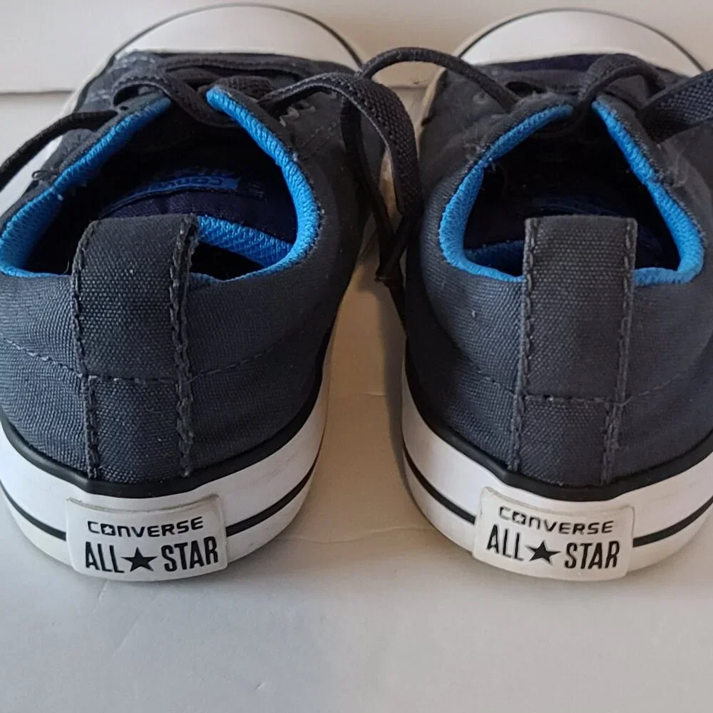CONVERSE ALL STAR DARK BLUE CASUAL LACE UP SNEAKERS/ ELASTIC SHOELACES SZ 6